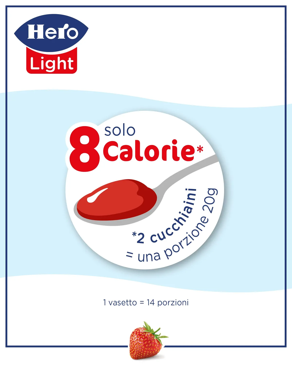 Hero Light Fragole confettura 8x280g senza zuccheri aggiunti