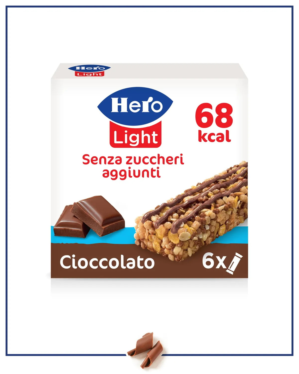 Hero Light Cioccolato barrette cereali 60x20g senza zuccheri