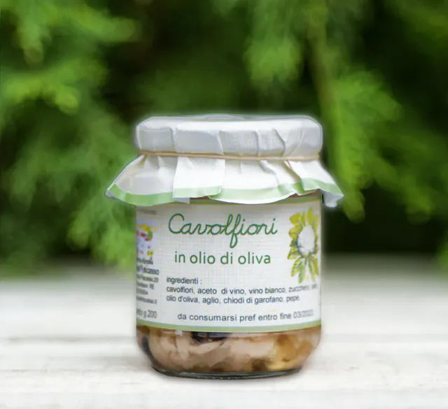 Bosco del Fracasso Cavolfiori in olio d'oliva sottolio 200g aglio e pepe
