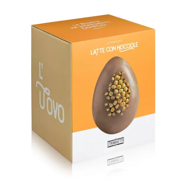 Stringhetto Uovo di Pasqua al Latte con Nocciole Intere