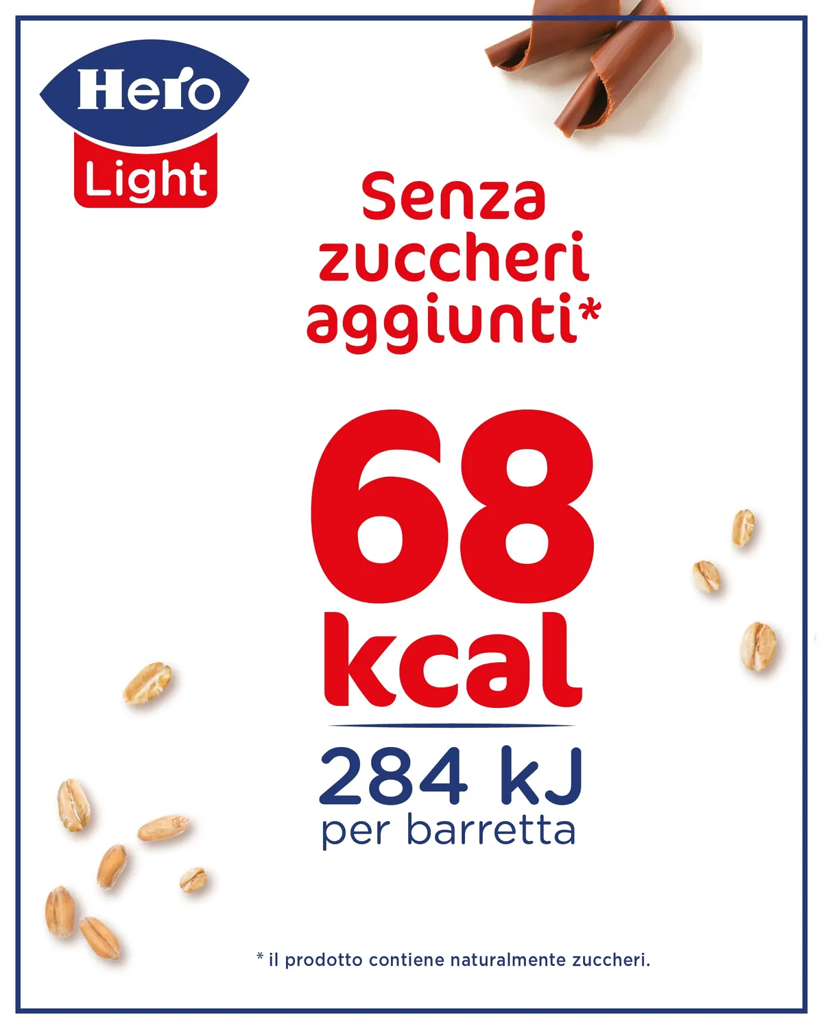 Hero Light Cioccolato barrette cereali 60x20g senza zuccheri