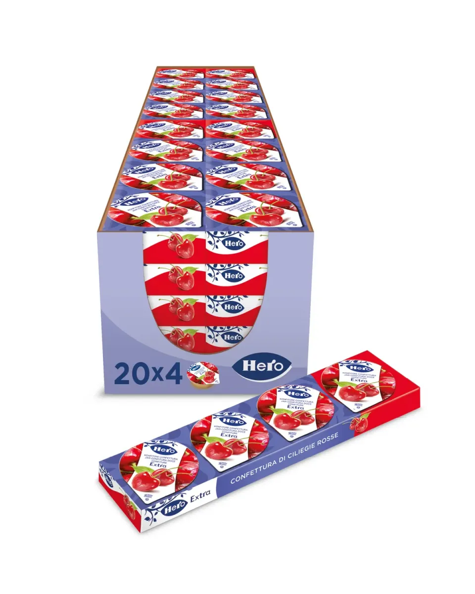 Hero Light Poker Ciliegie Rosse confettura monodose 20x100g