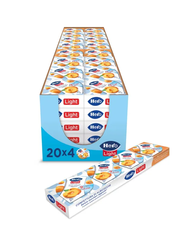 Hero Light Poker Albicocca confettura senza zuccheri 20x80g