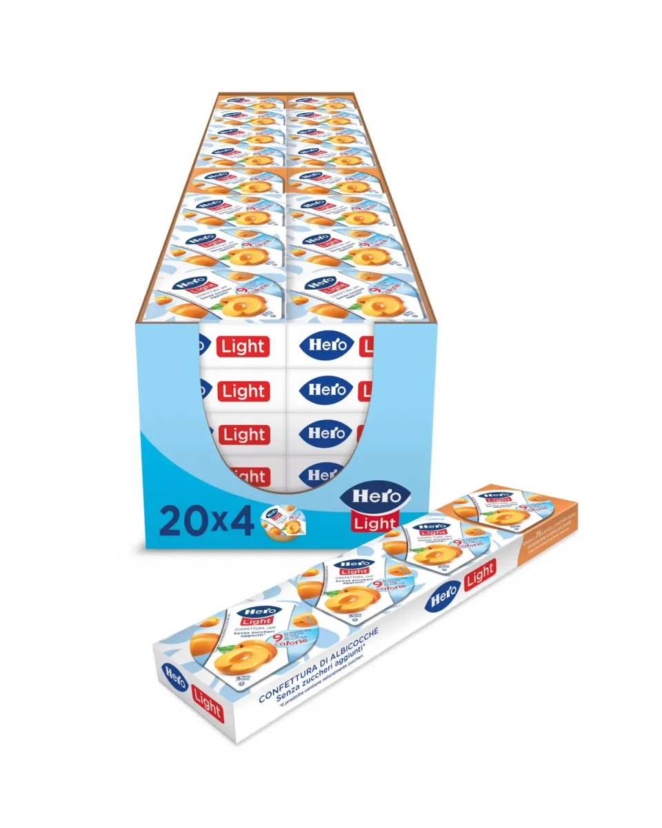 Hero Light Poker Albicocca confettura senza zuccheri 20x80g