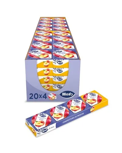 Hero Poker confettura pesche monodose 20x25 g classica