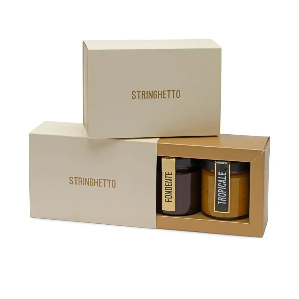 Stringhetto Cofanetto Regalo Avorio Oro 2 vasetti 240 g