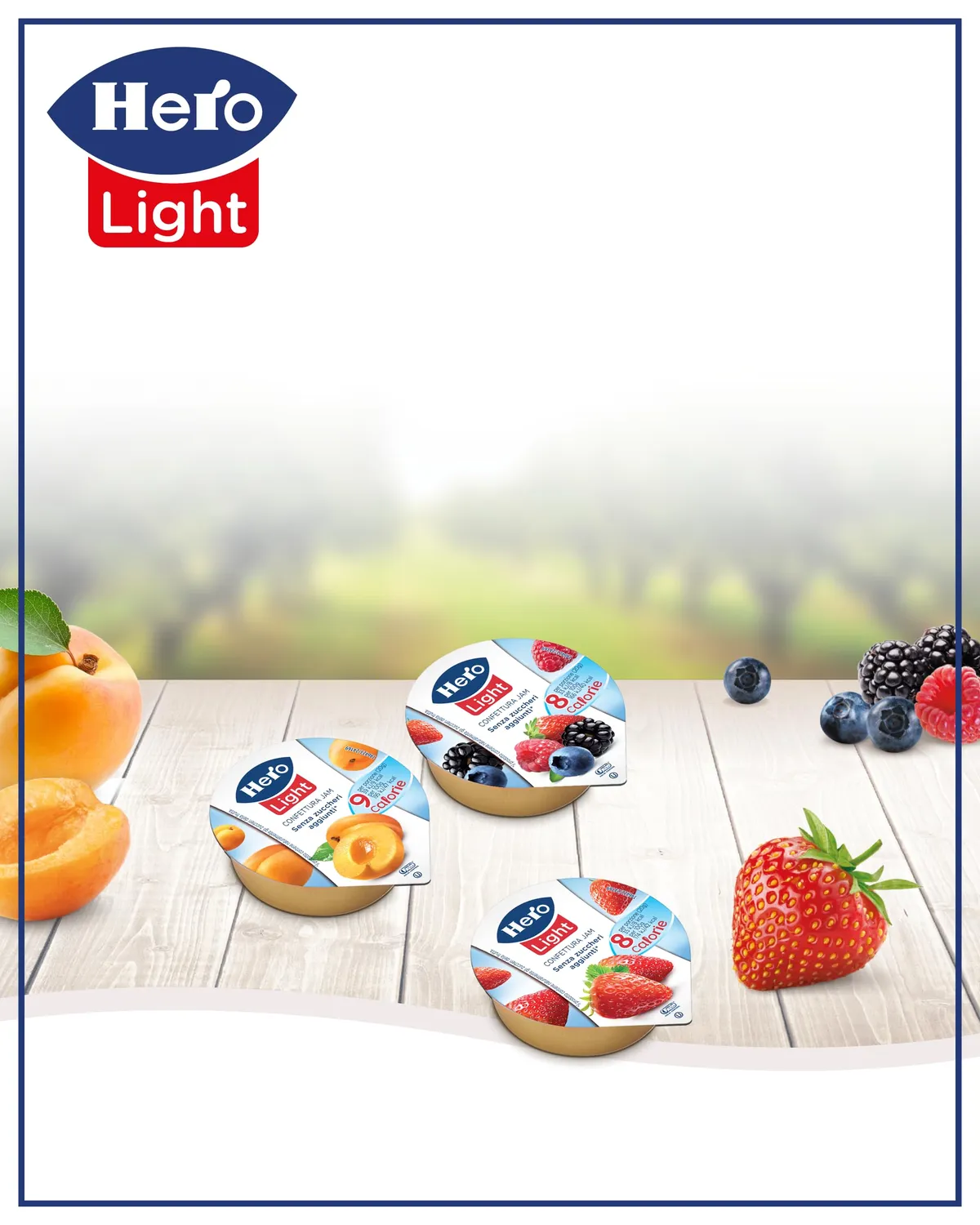 Hero Light Assortita confettura monodose 120x20g 3 gusti