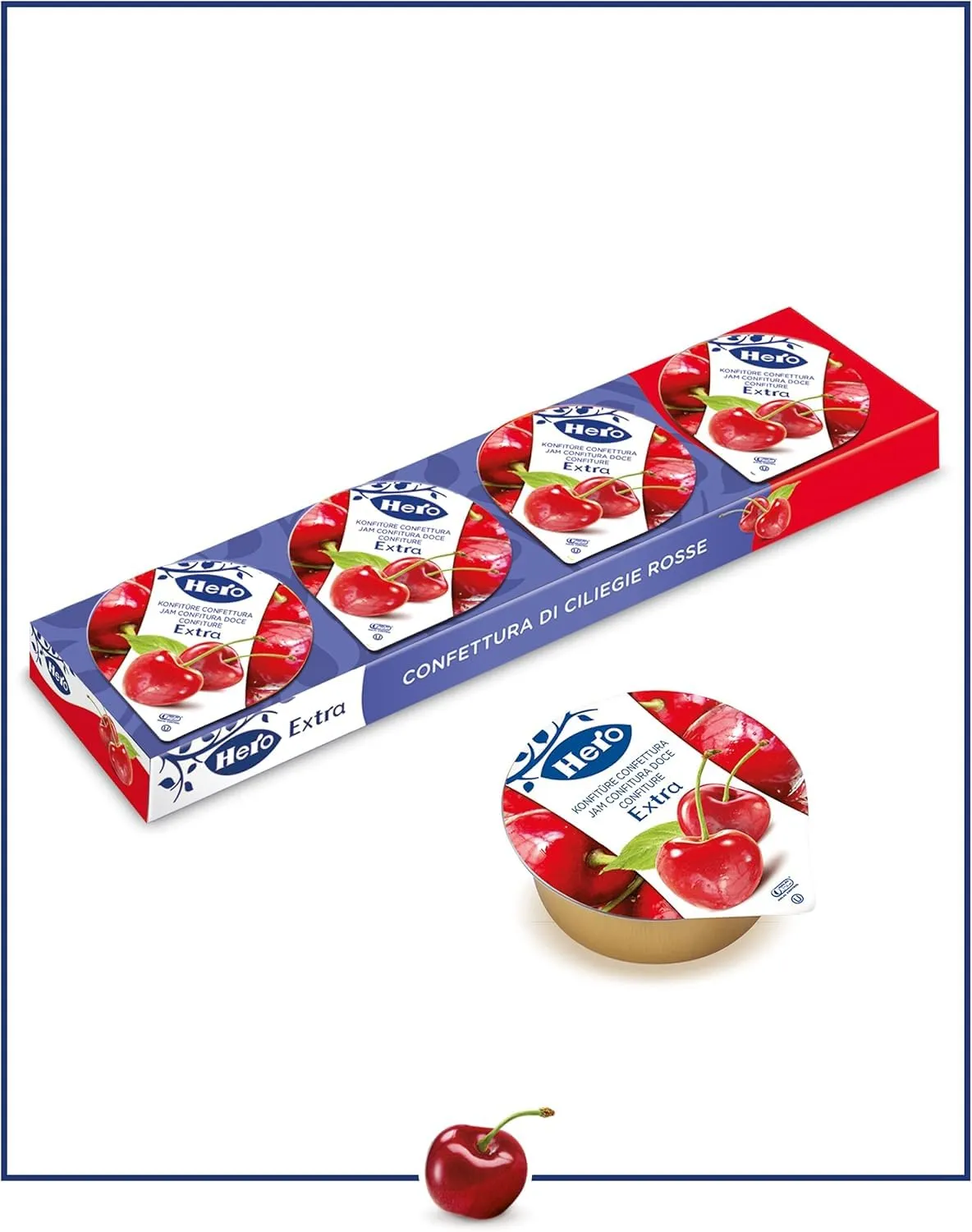 Hero Light Poker Ciliegie Rosse confettura monodose 20x100g
