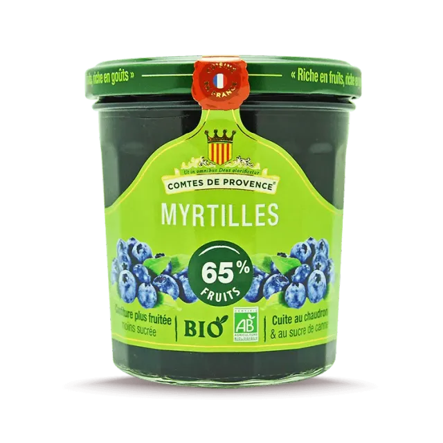 Les Comtes de Provence confettura bio mirtilli alleggerita zucchero