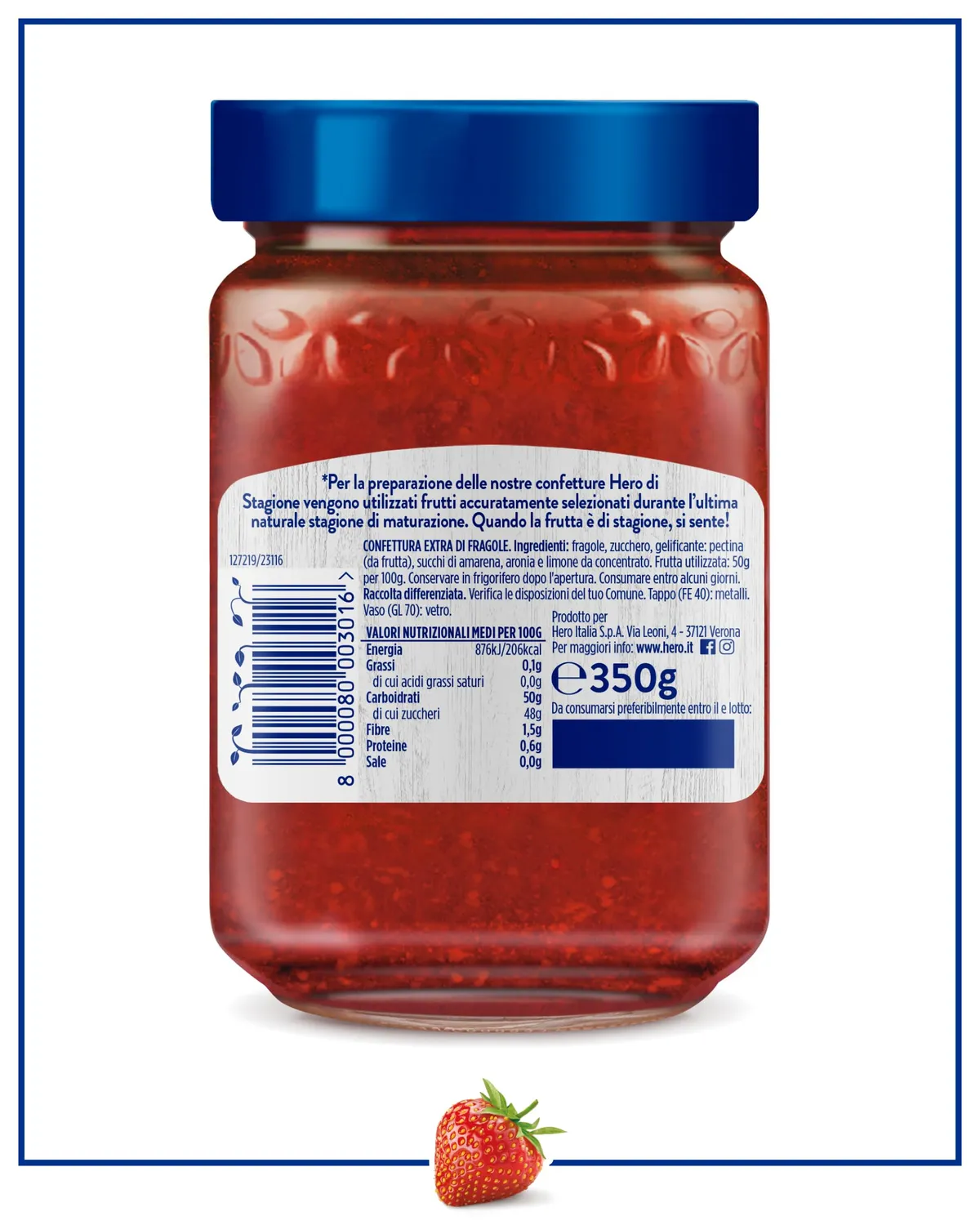 Hero di Stagione Fragole confettura 350g frutta stagione