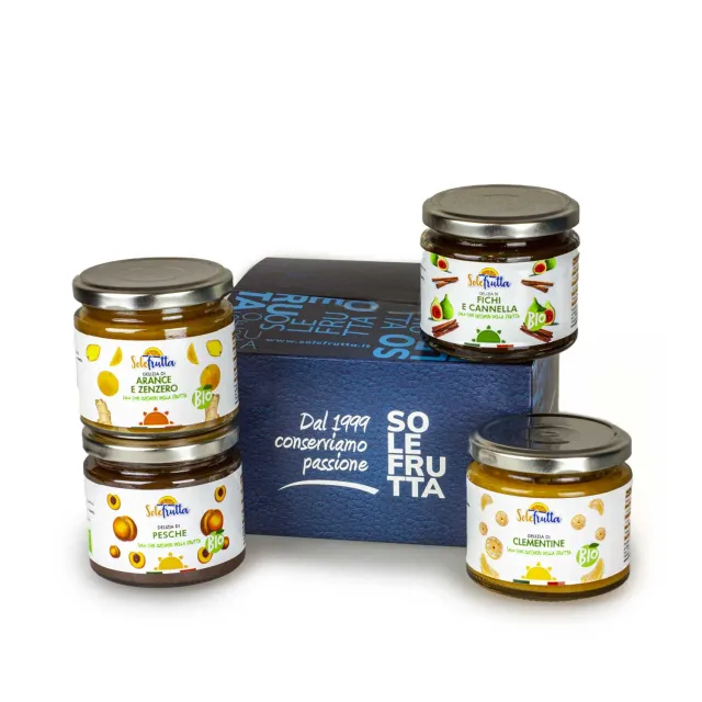 SoloFrutta Bio Box Cofanetto 4 confetture bio regalo