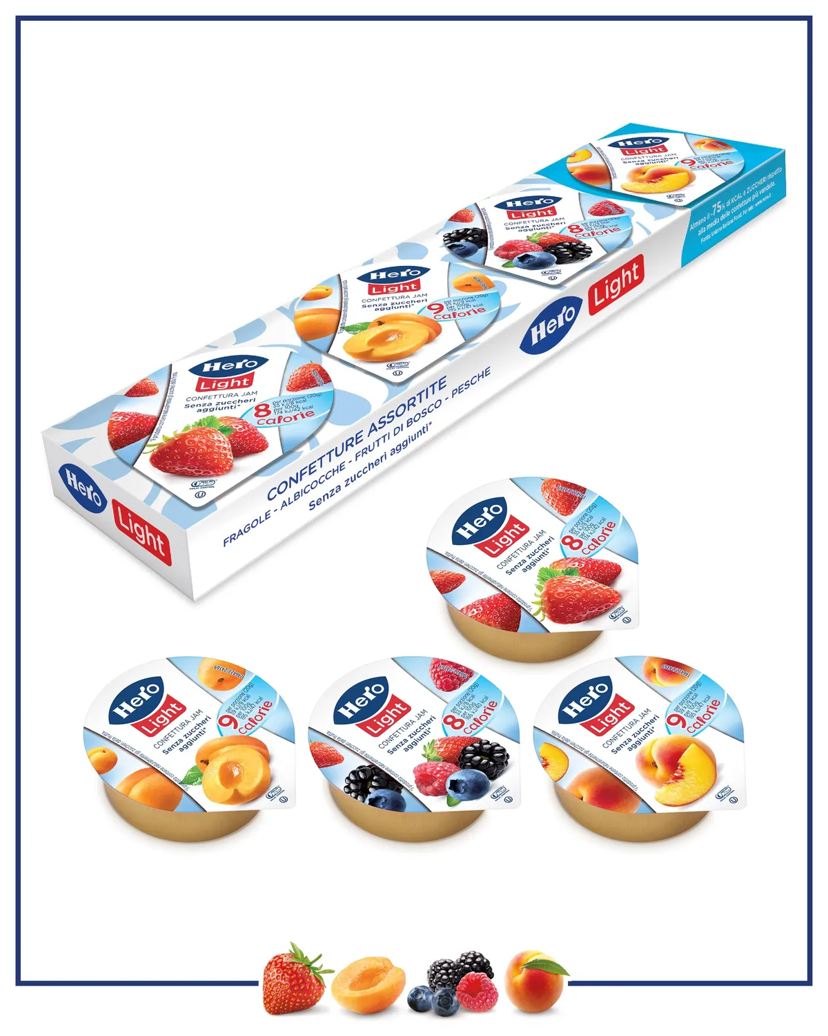 Hero Light Poker confettura assortita 20x20g senza zuccheri