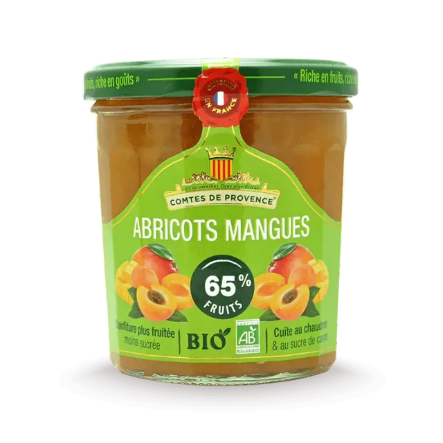 Les Comtes de Provence Albicocche Mango Bio confettura vasetto leggera