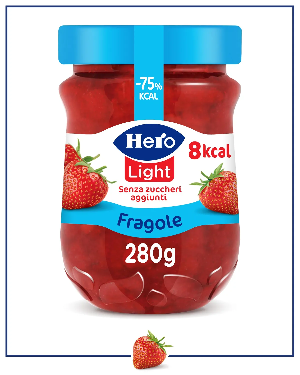 Hero Light Fragole confettura 8x280g senza zuccheri aggiunti