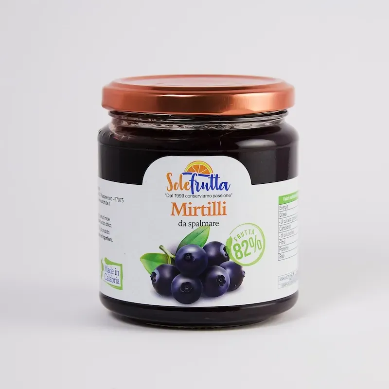 SoloFrutta Confettura Extra di Mirtilli intensa