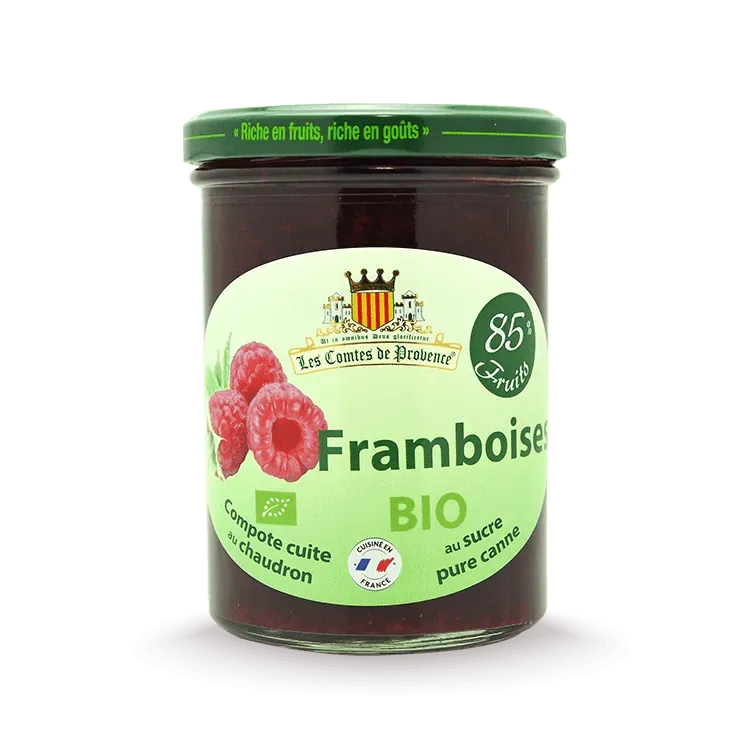 Les Comtes de Provence Composta Bio Lamponi vasetto frutta vera