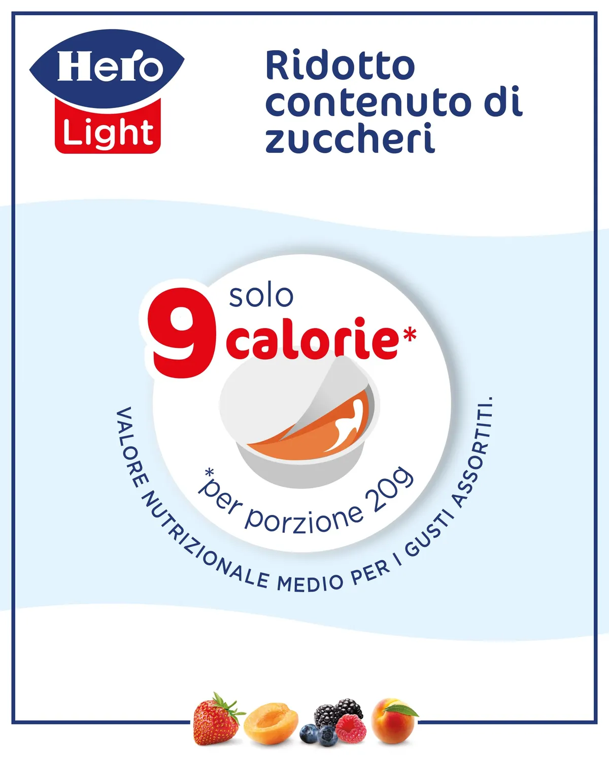 Hero Light Poker confettura assortita 20x20g senza zuccheri