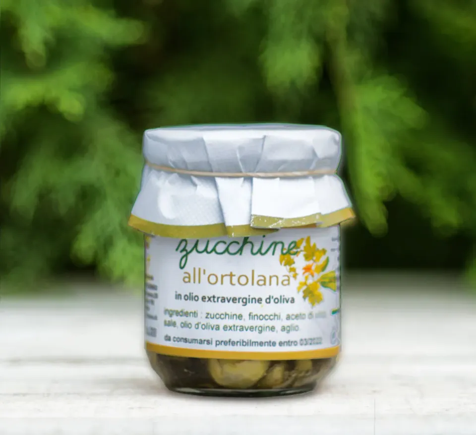 Bosco del Fracasso Zucchine all'Ortolana sottolio 200g finocchio
