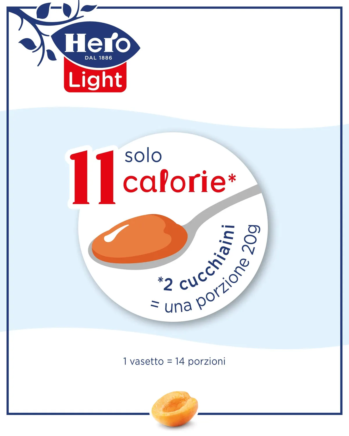 Hero Light confettura albicocche light 30x100g monoporzioni