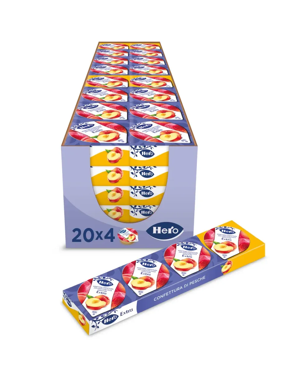 Hero Poker confettura pesche monodose 20x25 g classica