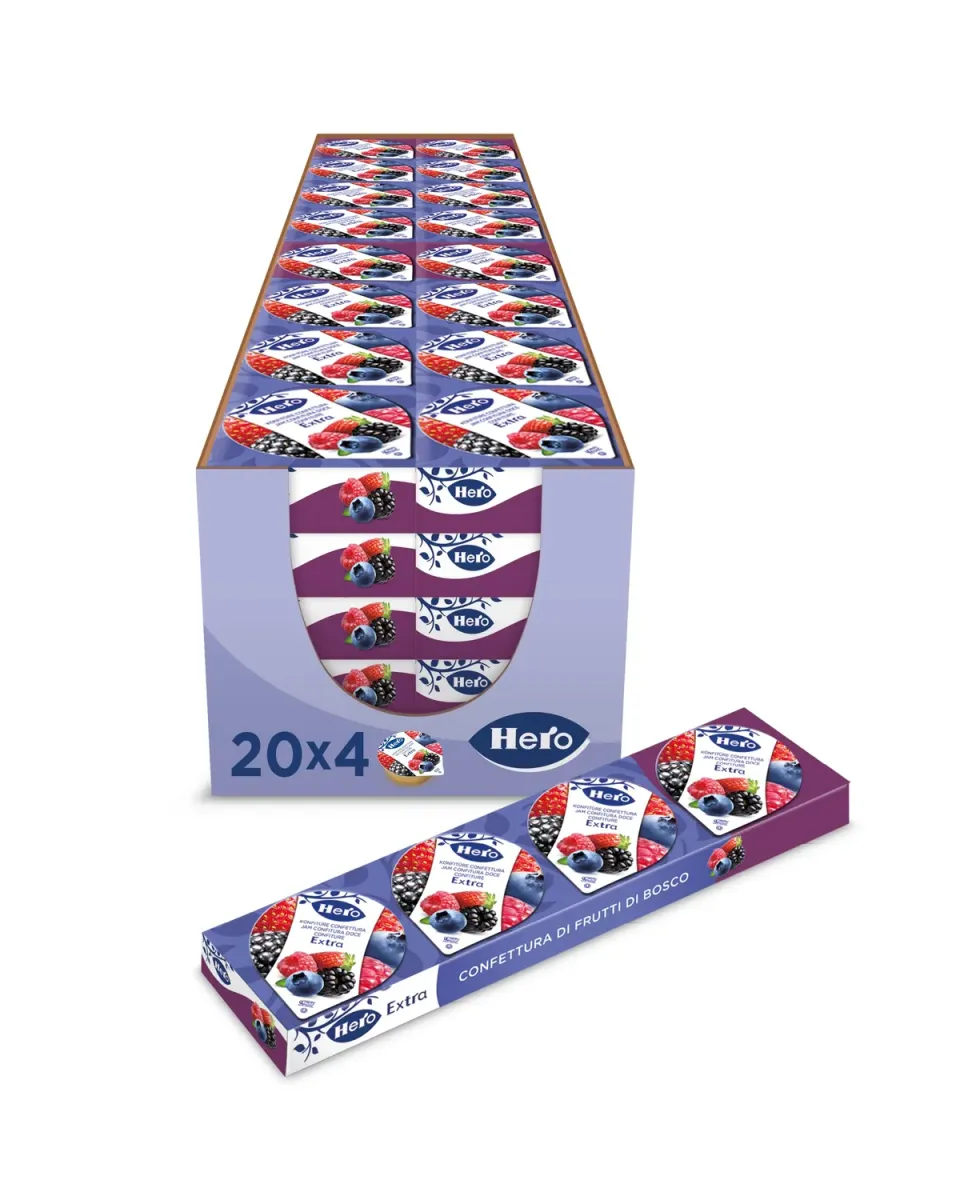 Hero Light Poker Frutti di Bosco confettura monodose 20x100g