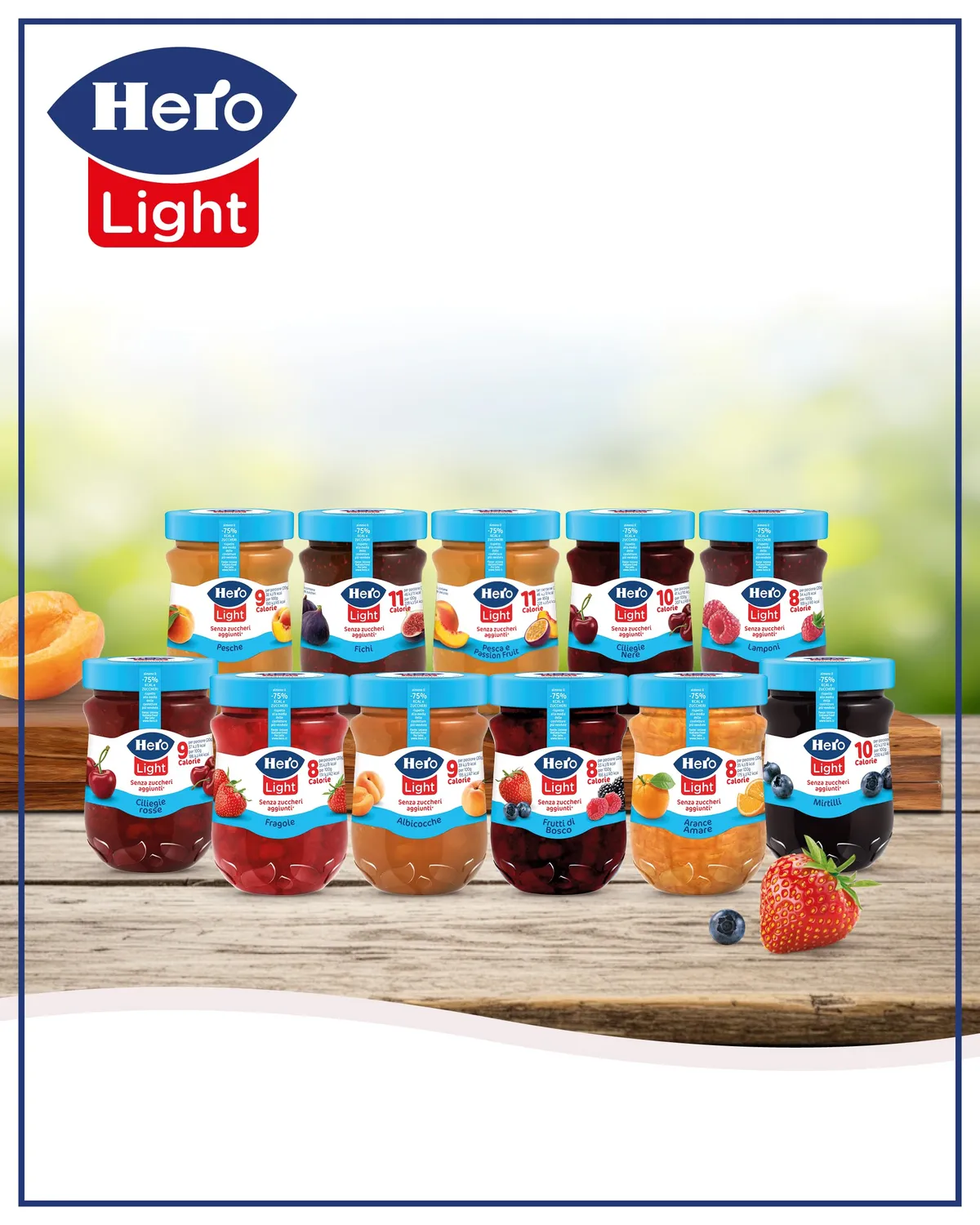 Hero Light Frutti di Bosco confettura 8x280g ipocalorica