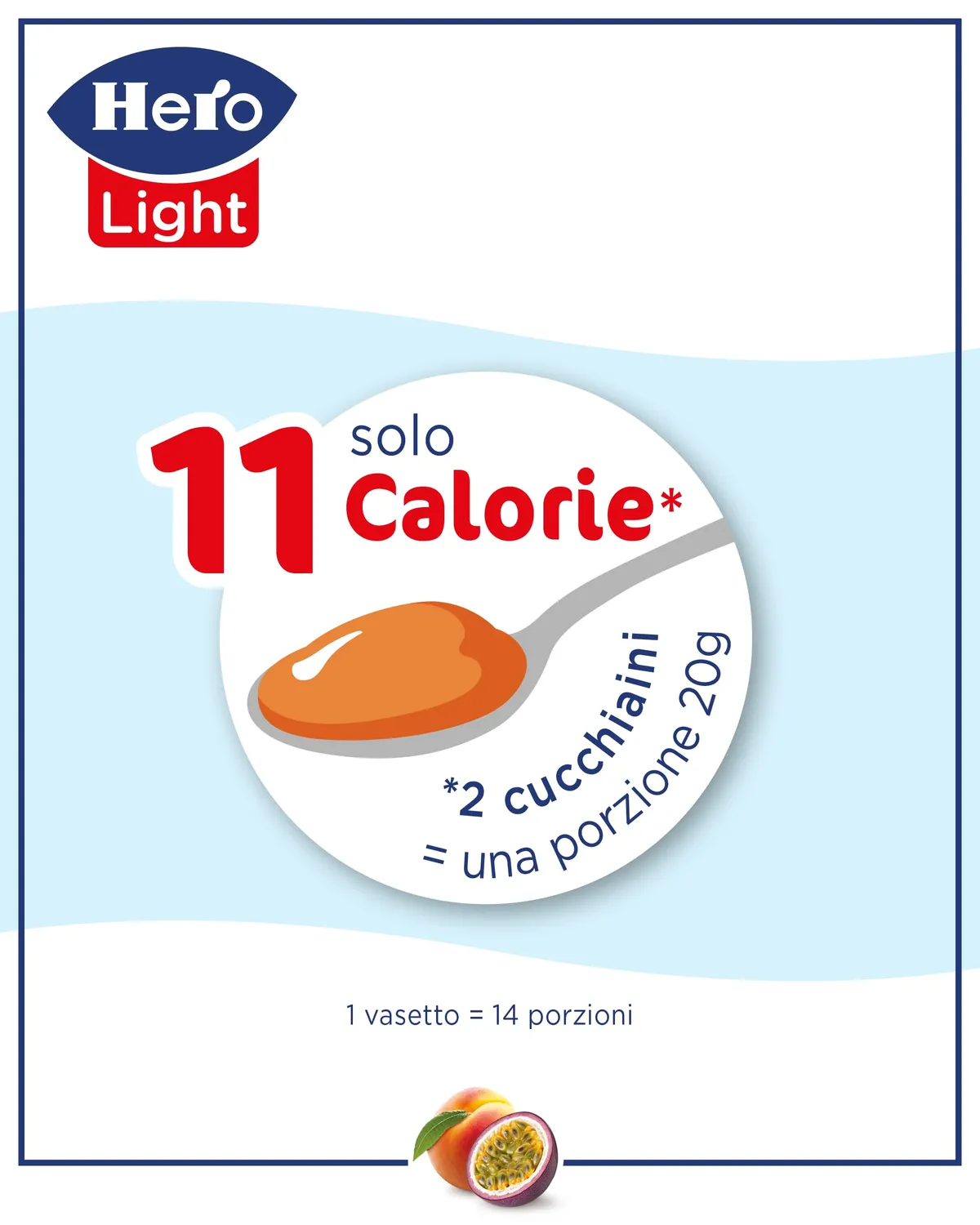 Hero Light confettura pesca passion fruit 8x280g senza zuccheri