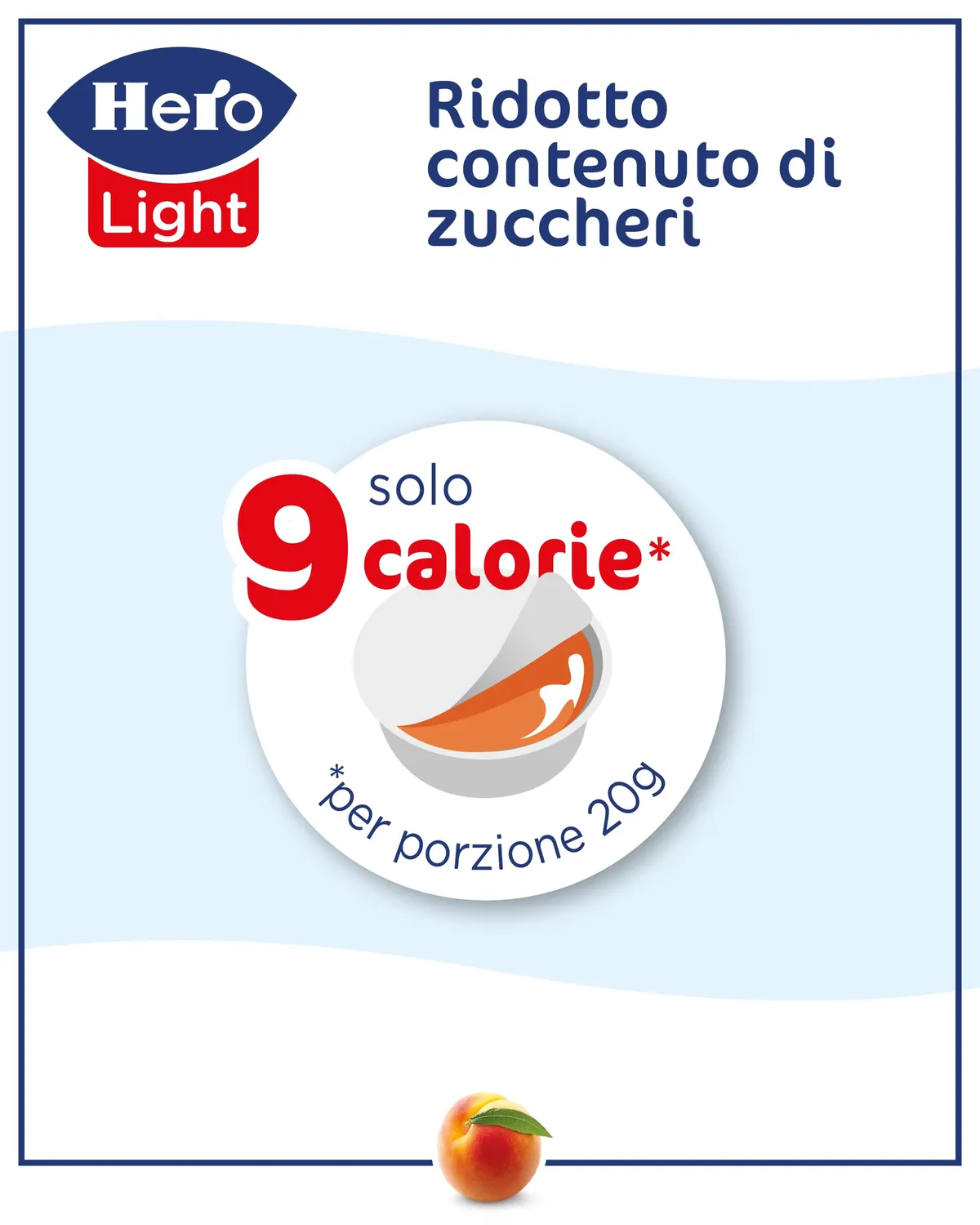 Hero Light Poker confettura pesche light 20x20 g senza zuccheri