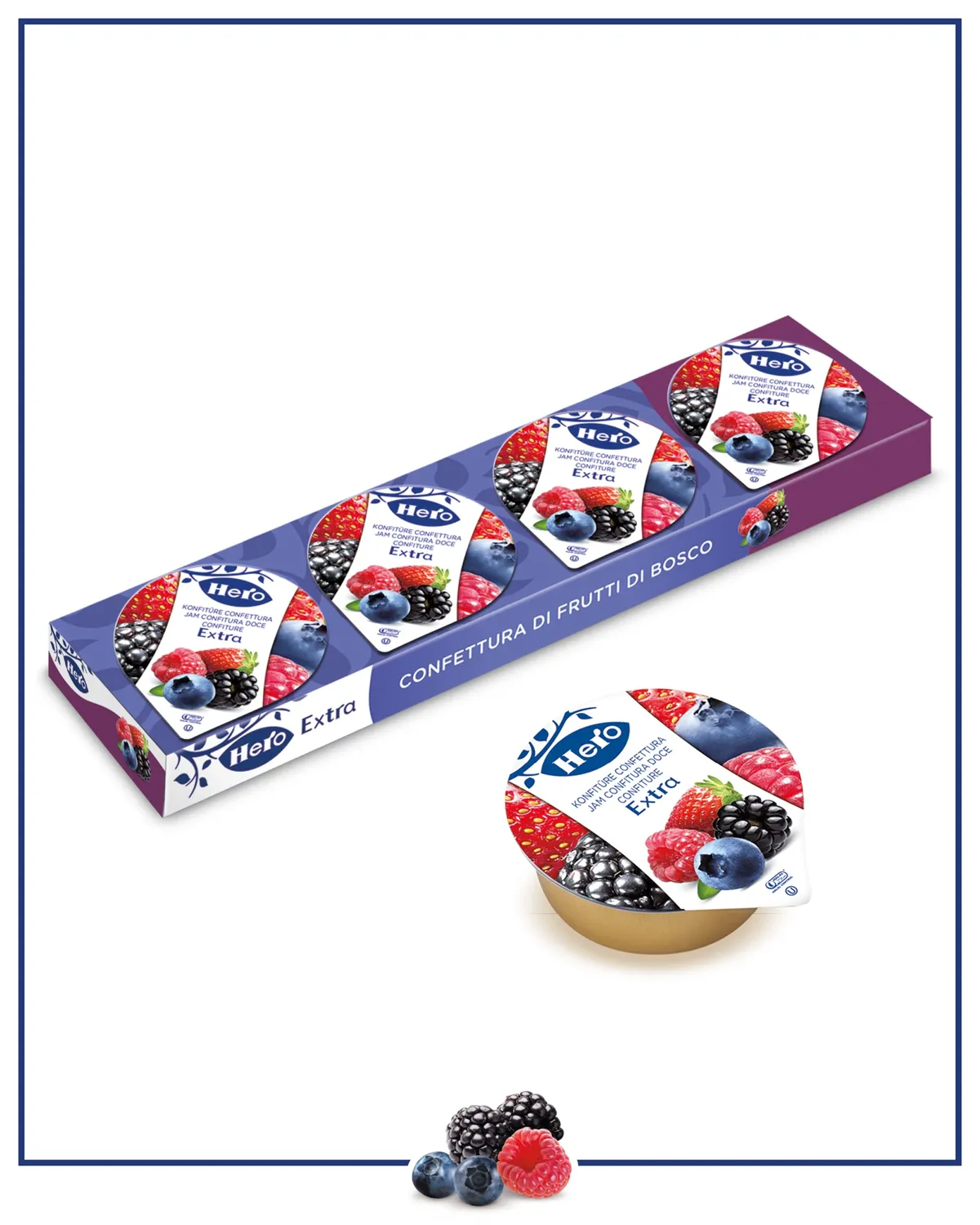 Hero Light Poker confettura frutti di bosco 30x100g senza conservanti