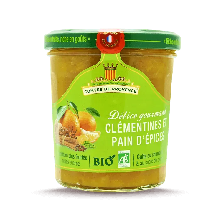 Les Comtes de Provence clementine confettura bio pan di zenzero