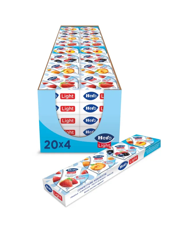 Hero Light Poker confettura assortita 20x20g senza zuccheri