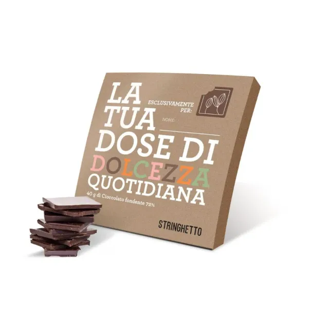 Stringhetto Tavoletta Fondente Segnaposto 40g tavoletta cioccolato