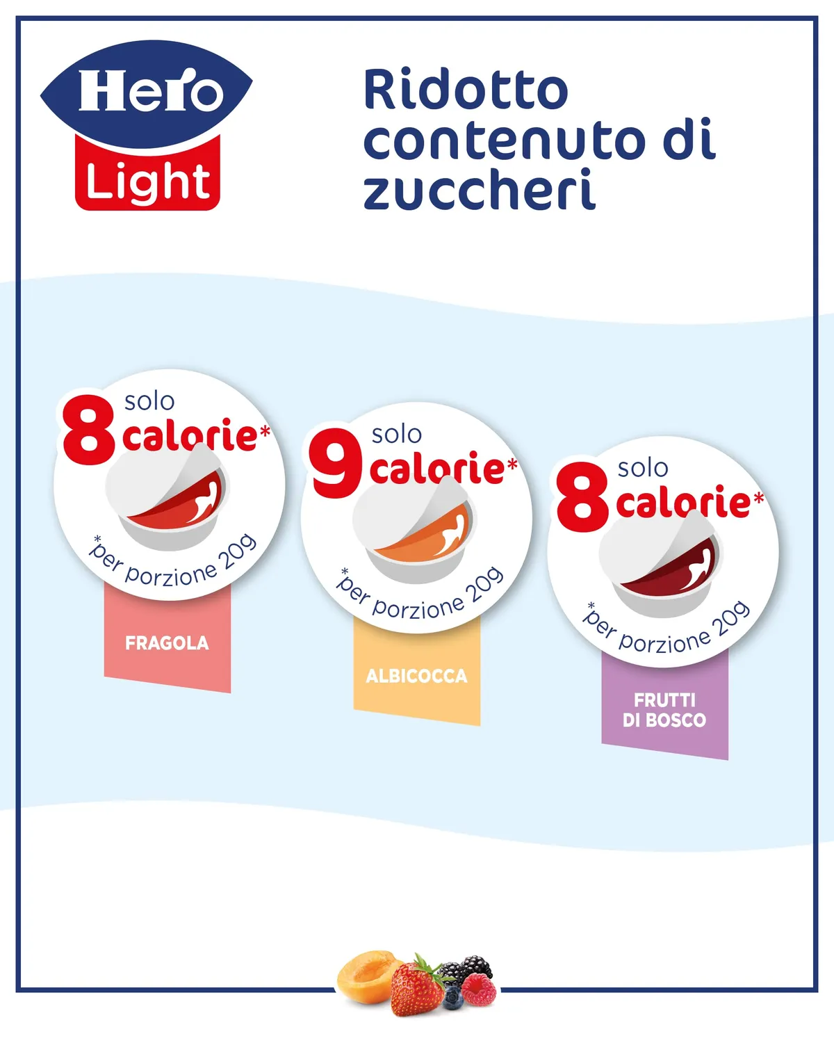 Hero Light Assortita confettura monodose 120x20g 3 gusti