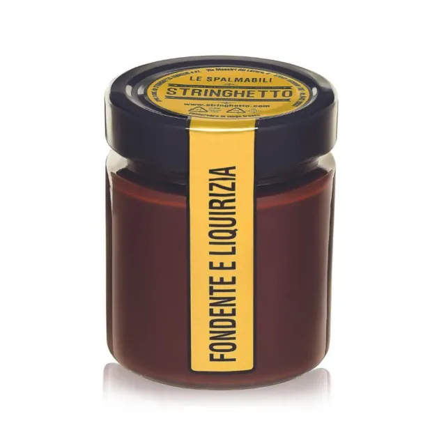 Stringhetto Fondente e Liquirizia crema spalmabile intensa