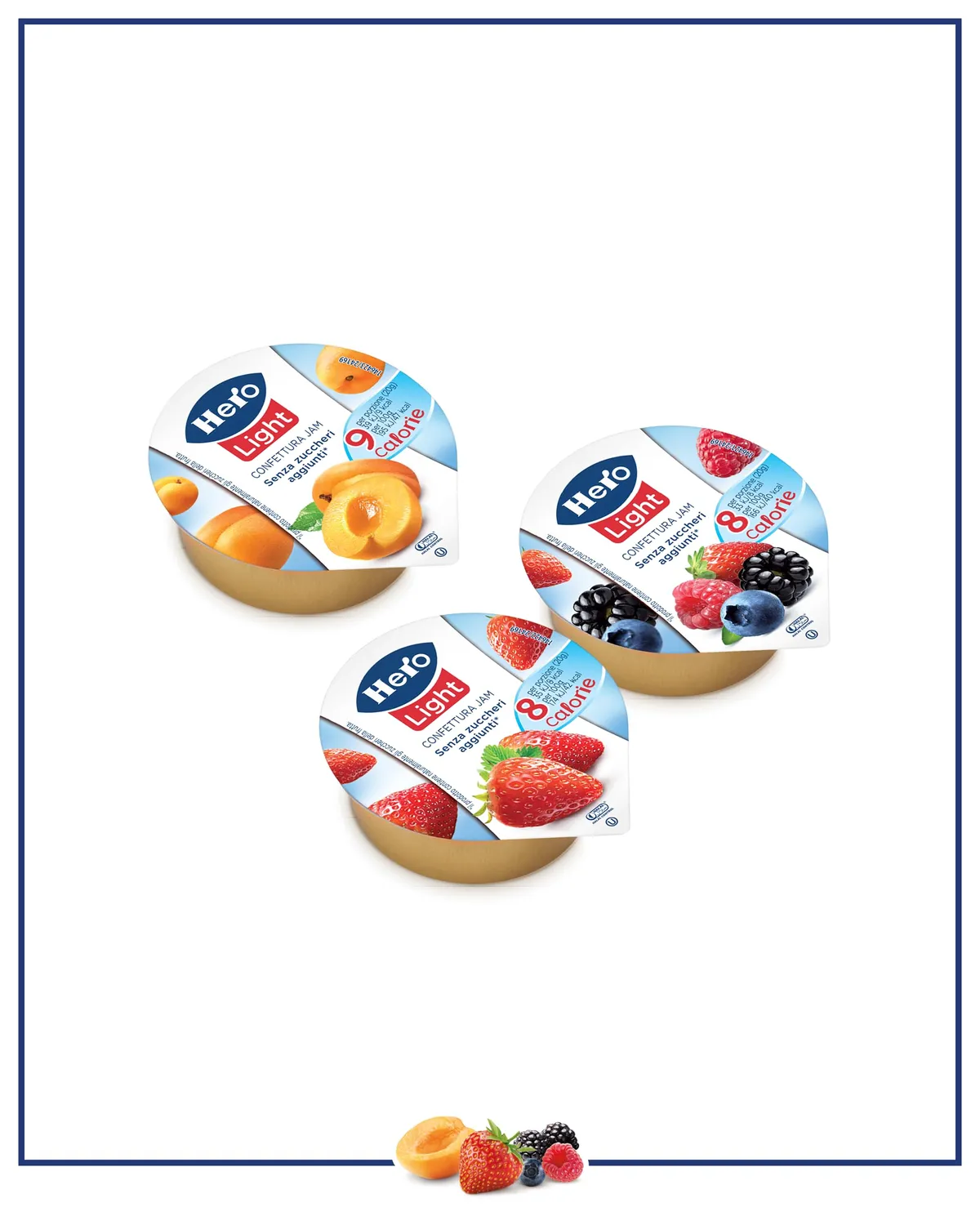 Hero Light Assortita confettura monodose 120x20g 3 gusti