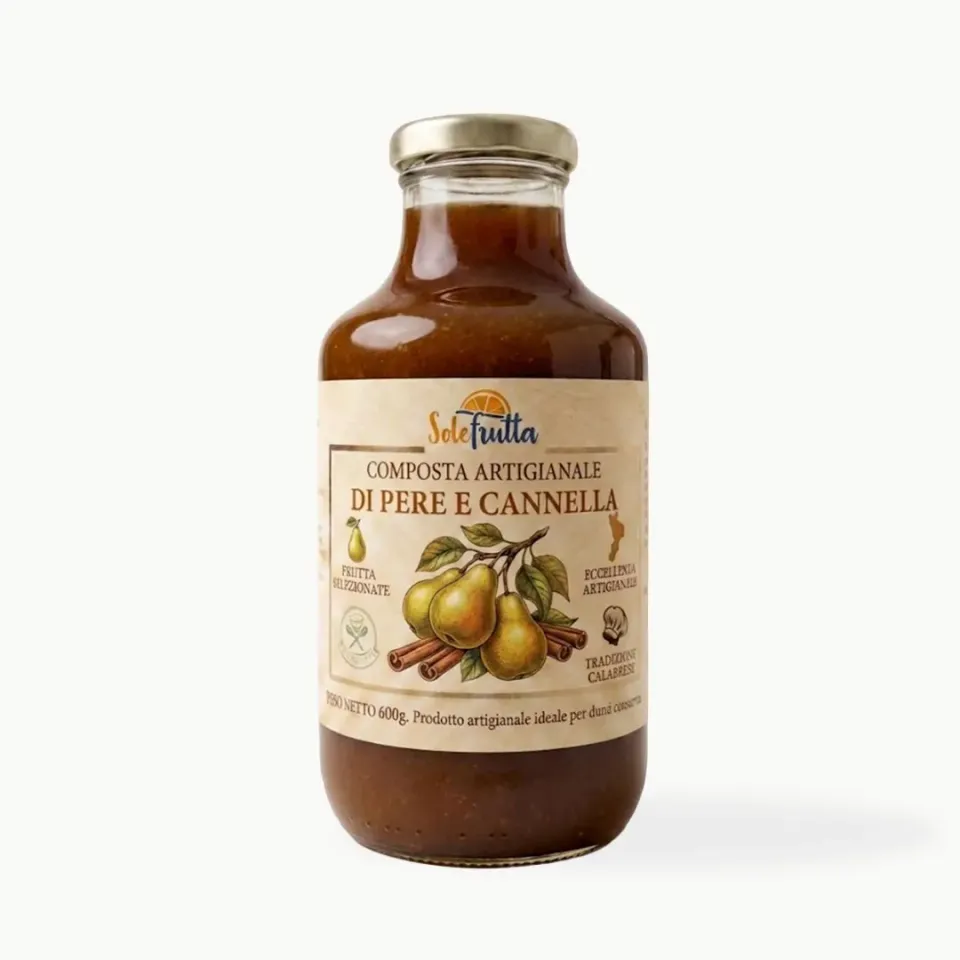 SoloFrutta Conserva Pere Cannella 600 g artigianale dispenser